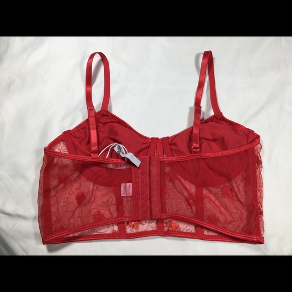 The Copper Closet Red Sequin Longline Bra M - Picture 4 of 6